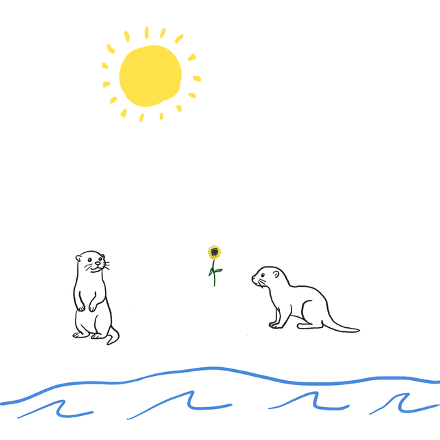 Otter and Sunflower